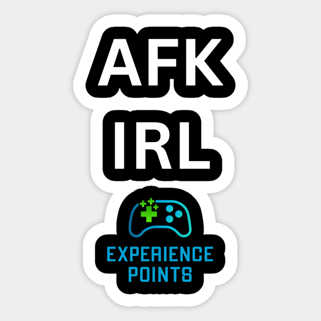 AFK IRL white text color logo Sticker by Experience Points